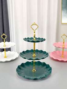 1pc Plastic Tray, Multifunctional Household Kitchen, Dining Room, Living Room Food Container Tray, Suitable For Holding Plates, Dishes, Teaware, Candies, Breads, Also Applicable For Weddings, Parties, Gifts, Birthdays, Christmas, Patios - Red - View 8