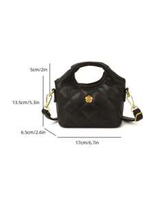 Ramadan Celebration New Mini Quilted Bag, Cute Fashion Handbag Crossbody Bag For Teenage Girls, Lipstick Pouch Mini Accessory Bag - Embroidered Vegetable Basket - View 3