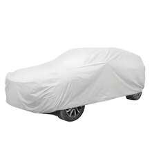 Funda universal para todo tipo de vehículos, incluyendo sedanes, SUV y todoterrenos. Funda de PEVA, parasol, impermeable, resistente a la lluvia y a la nieve. Apta para todos los modelos de coche, incluyendo sedanes, SUV y todoterrenos. - Plateado - Ver 7