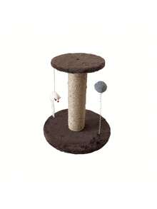 1pc Cat Climbing Frame, Cat Climbing Rack, Cat Entertainment Supplies, Durable, Non-Shedding, Warm Cat Tower With Jumping Platform And Sleeping Area, Multi-Layer Design, Comprehensive Cat Supplies, Small Cat Tree With Cat Toy, Natural Sisal Cat Scratch Board Provides Soft Habitat For Kittens And Adult Cats, Cat Scratch Board With Bed, Indoor Cat Tree Tower