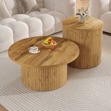 Coffee Tables - Natural + MDF-1 - View 9