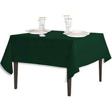 LinenMantel Cuadrado de poliéster de 54 Pulgadas,(Verde cazador 177.8 x 177.8 cm (Cuadrado)) - Multicolor - Ver 3
