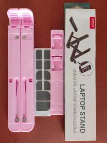 1个可调节笔记本电脑支架，带手机支架，可调节散热支架，加长手机座，耐用ABS材质，可折叠设计，适用于10-15.6英寸设备，附赠旅行收纳袋 - 桌面整理器/时尚科技配件/稳固支架配件 - 彩色 - 查看 15