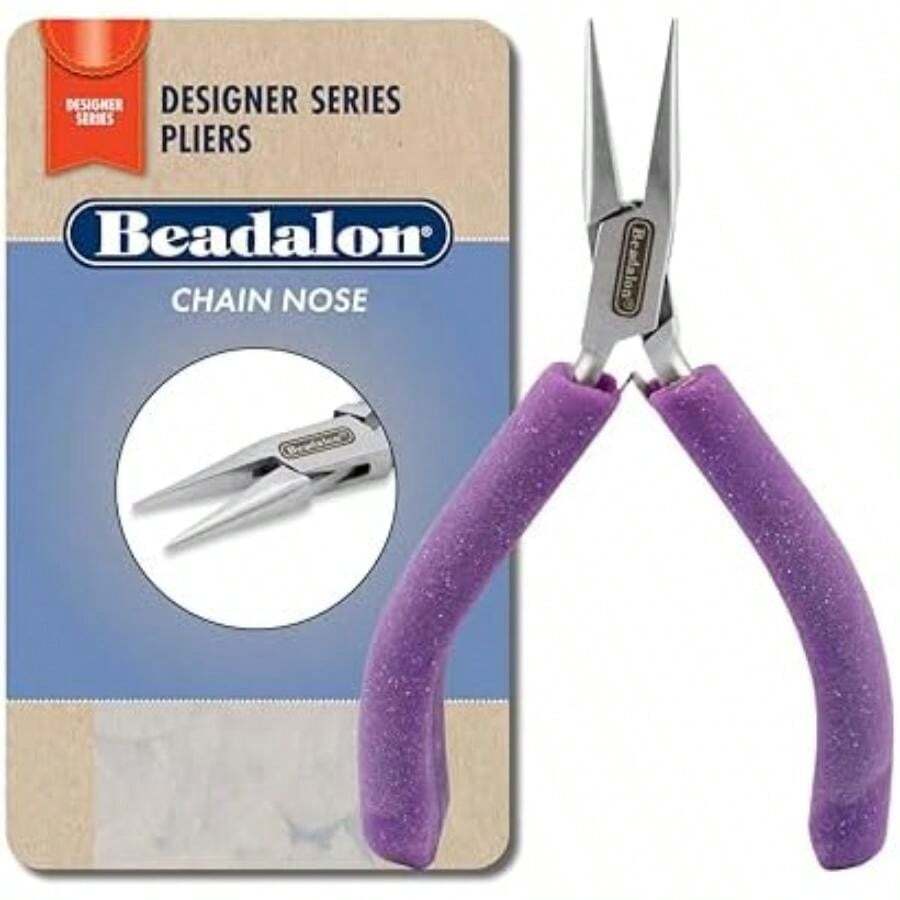 Beadalon - Alicates de punta redonda(Chain Nose lavanda (Lavender Speckle)) - Multicolor - Ver 1