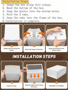 12个透明可堆叠鞋盒，可折叠塑料鞋盒，带心形提手，适用于高跟鞋/各种鞋型，节省空间，适用于玄关/卧室/宿舍/办公室鞋架套装 - 無色 - 查看 8