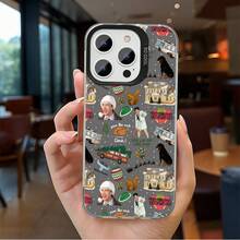 Funda de Teléfono con Diseño de Película de Navidad, Estilo Retro Vintage INS, Divertida y Linda.Superficie Mate a Prueba de Golpes, Proporciona Protección Duradera, Adecuada para Varios Modelos de , Incluyendo 17, 16, 15, 14, 13, 12, 11 Pro Max, X - Colores mixtos - Ver 2