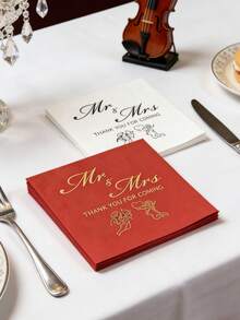 20/1 pieza Vajilla desechable para el Día de San Valentín - Servilletas, Manteles de 10*10 pulgadas, Servilletas de cocina, Servilletas blancas. Para familia, fiesta del Día de San Valentín, decoración de banquetes. Artículos esenciales para restaurantes y cocinas. - Multicolor - Ver 7