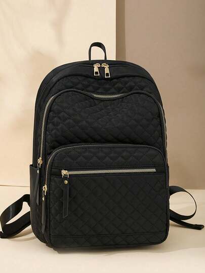 حقيبة ظهر للكمبيوتر المحمول للنساء، مبطنة متينة كلاسيكية لحاسوب 14/15.6 بوصة للعمل والسفر مع حجيرة للكمبيوتر المحمول، حقيبة ظهر أنيقة للمدرسة للبنات، حقيبة ظهر خفيفة الوزن مقاومة للماء للاستخدام اليومي للكلية والمدرسة مع منفذ شحن USB للرجال والنساء. يتم شحن الإصدارات الجديدة والقديمة بشكل عشوائي.