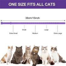 3/4 Pack Calming Cat Collar, Effectively Relieves Anxiety And Stress, Releases Pheromones To Keep Cats Calm And Relaxed, Comfortable, Adjustable Size Suitable For Small, Medium, Large Cats And Kittens - Redwood - View 4