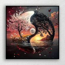 5D Diamond Painting Kit, Unframed - Yin Yang Nature Pattern Full Drill Diamond Embroidery, Suitable For Adults And Beginners, Tree Of Life Spiritual Art, Home Wall Decor, High-Quality Diamond Painting Materials, Relaxing Activity, Creative Handcraft, Exquisite Design, High Quality, Refined Work, Suitable For Beginners, Essential For Art Lovers, DIY Handcraft Project, Creative Hobby, Exquisite Embroidery, Spiritual Art Piece, Delicate Stitching, Excellent Craftsmanship, Handcraft Kit, Home Decoration, For Art Enthusiasts - Nhiều màu - Xem 3