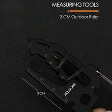 Llavero con mosquetn multiherramientas 13 en 1, abridor de botellas multiusos, llave inglesa, destornillador, herramientas para senderismo, camping, viajes, aventuras y ciclismo. - inicial - Ver 8