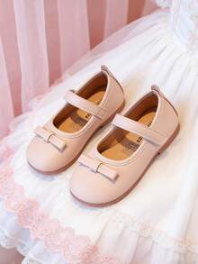 New Girls' Soft Sole Non-Slip Flat Shoes, Minimalist Decorative Design, Lightweight Comfortable Daily Commute Shoes For Spring And Autumn - Pink - View 4