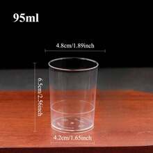 10/50pcs 3oz Dessert Cups, Tiramisu Cups, Dessert Cups, Clear Plastic Parfait Cups, Round Appetizer Cups For Fruit, Pudding, Mousse, Ice Cream, Party, Wedding, Valentine's Day, New Year - Transparent - View 5