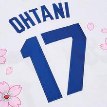 Men's #17 Shohei Los Angeles Baseball Jersey,Japan Version With Cherry Blossom Printed Design, Letter Embroidery T-Shirt,World Baseball Classic Fan Gift - 白色 - 查看 5