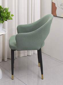 简约椅套 通用家用镂空椅套套装 一体式设计 - 豆綠色 - 查看 4