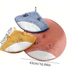 1 Piece Cartoon Hand Towel, Hanging Cute Absorbent Towel, Kitchen Non-Shedding Thickened Cloth, Quick-Dry Absorbent Handkerchief - 灰粉紅色 - 查看 1