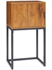 HOMCOM Console Table With Integrated Storage, Industrial Style, In Natural Steel, 40 X 30 X 76 Cm - Khaki - View 9