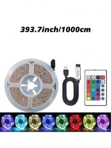 1PC Soft Light RGB LED Strip 24-Key Remote Dimmable Self-Adhesive Easy Install For TV PC Backlight - Multicolor - View 10