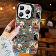 Funda de Teléfono con Diseño de Película de Navidad, Estilo Retro Vintage INS, Divertida y Linda.Superficie Mate a Prueba de Golpes, Proporciona Protección Duradera, Adecuada para Varios Modelos de , Incluyendo 17, 16, 15, 14, 13, 12, 11 Pro Max, X - Colores mixtos - Ver 5