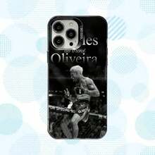 Funda para teléfono C-Charles Fighting Oliveira para 17,16,15,14,13,12,11,Pro,MAX, cubierta blanca mate a prueba de golpes - Z4 - Ver 7