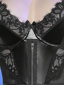 2pcs/Set Printed Mesh Semi-Sheer Dress With Pants Sexy Lingerie Set - Multicolor - View 5