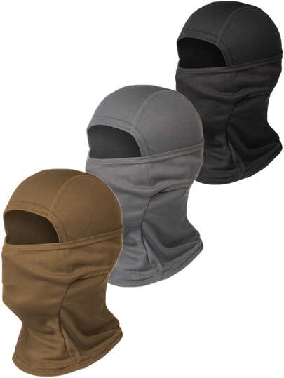 防晒抗紫外线 3 件装滑雪面罩拉法帽男女全脸面罩，夏季降温颈套，男士/女士防紫外线摩托车滑雪围巾，防风拉法帽防晒透气滑雪面罩