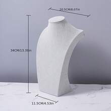 1pc Velvet Mannequin Necklace Display Stand, Jewelry Necklace Holder Rack For Counter, Showcase, Jewelry Organization - Multicolor - View 24