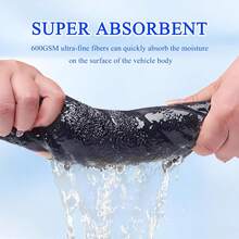 Super Absorbent Microfiber Car Drying Towel, Achieving Ultimate Car Protection, Essential For Vehicle Hygiene, Compact Design, High Water Absorption, Fast Drying Without Marks, Suitable For Cars, Trucks . - Red and Black - View 3