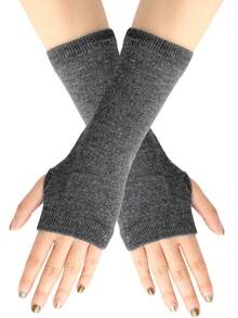 1 Pair Fingerless Gloves For Men & Women, Multi-Color, Suitable For Students Writing, Computer Office, Outdoor Cycling, Badminton, Tennis, All Seasons, Palm Protection - Multicolor - View 8