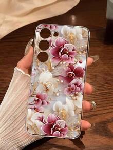 1个亮丽花卉幸运手机壳，柔软保护套，兼容华为荣耀、红米、三星Galaxy A04e/12/A13/A14/A34/A50/A52/A53/A54/S21/S22/S23/S24/S25/S25 Ultra、6A/7A/8A、12T/13T/S26/S26 Plus/S26 Ultra - 無色 - 查看 7