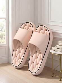 Breathable Slip-On Slippers, Indoor Non-Slip Bathroom Shower Slippers For Men And Women, Quick Drying, Odor Resistant, Suitable For Hotel Use - Pink - View 4