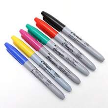 Set Of 1/2/3/6/12 Markers, Black Fine Tip, 12-Pack - Quick-Dry And Fade-Resistant, Suitable For Wood, Plastic, Metal, Paper - Ideal For Art Creations, Office Writing, School Supplies, Poster Coloring, Exquisite Gifts For Students, Perfect Gift, Back-To-School Essential - Sets - View 4