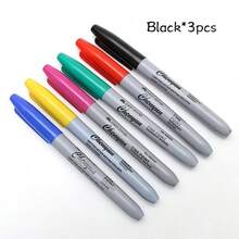 Set Of 1/2/3/6/12 Markers, Black Fine Tip, 12-Pack - Quick-Dry And Fade-Resistant, Suitable For Wood, Plastic, Metal, Paper - Ideal For Art Creations, Office Writing, School Supplies, Poster Coloring, Exquisite Gifts For Students, Perfect Gift, Back-To-School Essential - Sets - View 16