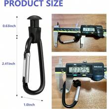 3Pack Key Holder Accessories Bogg Bags Insert Charm Carabiner Keychain Compatible With Beach Tote Bag - màu đen - Xem 2