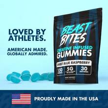 Creatine Infused Gummies - Beast Bites (Made With Creapure & NSF Certified For Sport) - 1-PACK - 查看 5