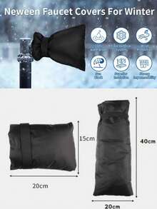 1pc Outdoor Faucet Cover - Garden Freeze Protector Insulation Bag, Stainless Steel Frost-Proof Hot Water Faucet Protector, Faucet Freeze Protection Cover For Winter, Suitable For Outdoor Wall Faucet, Easy To Use Multifunctional Design - Multicolor - View 9