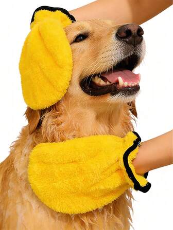 Absorbent Pet Bath Glove Towel – Quick-Dry Washing Mitt For Dogs & Cats, Winter-Friendly Design, Ultra Soft, Fast Water Absorption, Comfortable Grooming & Drying Aid
