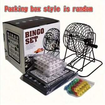 Nytt skrivbordsspel | Bingospel | Barspelverktyg | BINGO | Kortspelsmaskin | Snurra och vinn-spelmaskin | Manuell lotteriskakare för festunderhållning, lämplig för sammankomster, fester, födelsedagar, helgdagar - perfekt present