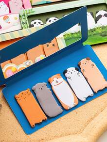 150张/包 动物主题便签本,可爱迷你动物造型便利贴,书签,标签,索引贴纸,学习用品,返校季必备 - 彩色 - 查看 4