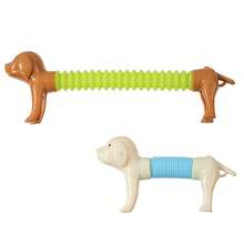 Cute Telescopic Spring Dog Toy Cartoon Animal Stretchable Deformable Fun Stress Relief Small Toy Desktop Ornament - Chó con có thể mở rộng ngẫu nhiên - Xem 5