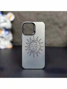 Estuche Premium Antimanchas y Absorbente de Impactos con Diseño Pintado a Mano de Sol y Luna para iPhone 16/16Pro/16Plus, 15/15Plus/15Pro/15ProMax, 14/14Plus/14Pro/14ProMax, 13/13Pro/13ProMax, 12/12Pro/12ProMax, 11/11Pro/11ProMax, 7/8plus, XR/Xs/XsMax - Multicolor - Ver 7