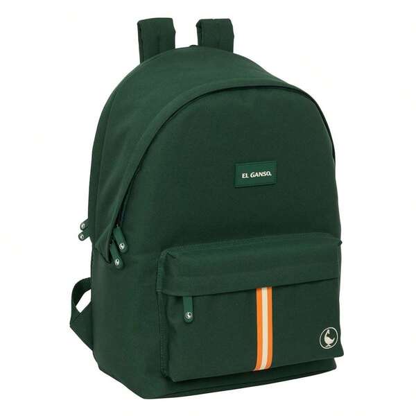 Mochila dupla para laptop El Ganso Basics "Verde" para laptop de 15,6" + USB 31x44x18 cm ✅ Entrega em 24/48h para Espanha (Península) - Mochilas Escolares - Safta - Ref. 642563820