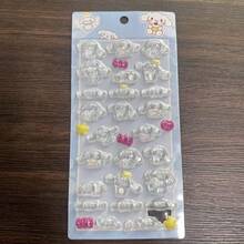 1张动漫卡通3D贴纸，可爱动物小猫贴纸，可重复使用防水贴纸，DIY工艺贴纸，适用于笔记本电脑、水瓶、笔记本、汽车、行李箱、礼品包装、派对装饰、乙烯基贴纸、学习用品、返校用品。 - 彩色 - 查看 3
