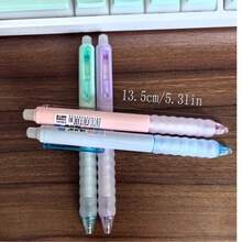 4 piezas Bolígrafos borrables de lavanda, bolígrafos de gel borrables azules, punta fina de 0.5 mm, recargables con tinta de gel borrable, bolígrafos con punta de borrador, adecuados para útiles escolares - Unitalla - Ver 4