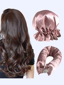 No Heat Curling Iron, Silky Hair Curler, No Heat Needed Hair Curler, Hair Curling Tool, Sleep Curling Headband, Slouchy Hair Curler, Women Styling Tool ,Hair Styling Kit ,Hair Tool Kit - Pink - View 6