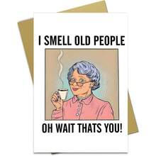 1pc Humorous Birthday Card - "Old Person" Sarcastic Greeting, High Quality Paper With Envelope, Suitable For Friends, Siblings, Spouse - Unique Gift For 14+, 21st, 30-60 Years Old - Whimsical Pink Suit Jacket Design - Sets - View 6