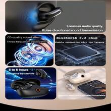 TWS Wireless Bluetooth Earbuds – HiFi Bass Stereo Headphones With HD Calling For Sports, Gaming, Travel & Daily Music - 黑色 - 查看 7