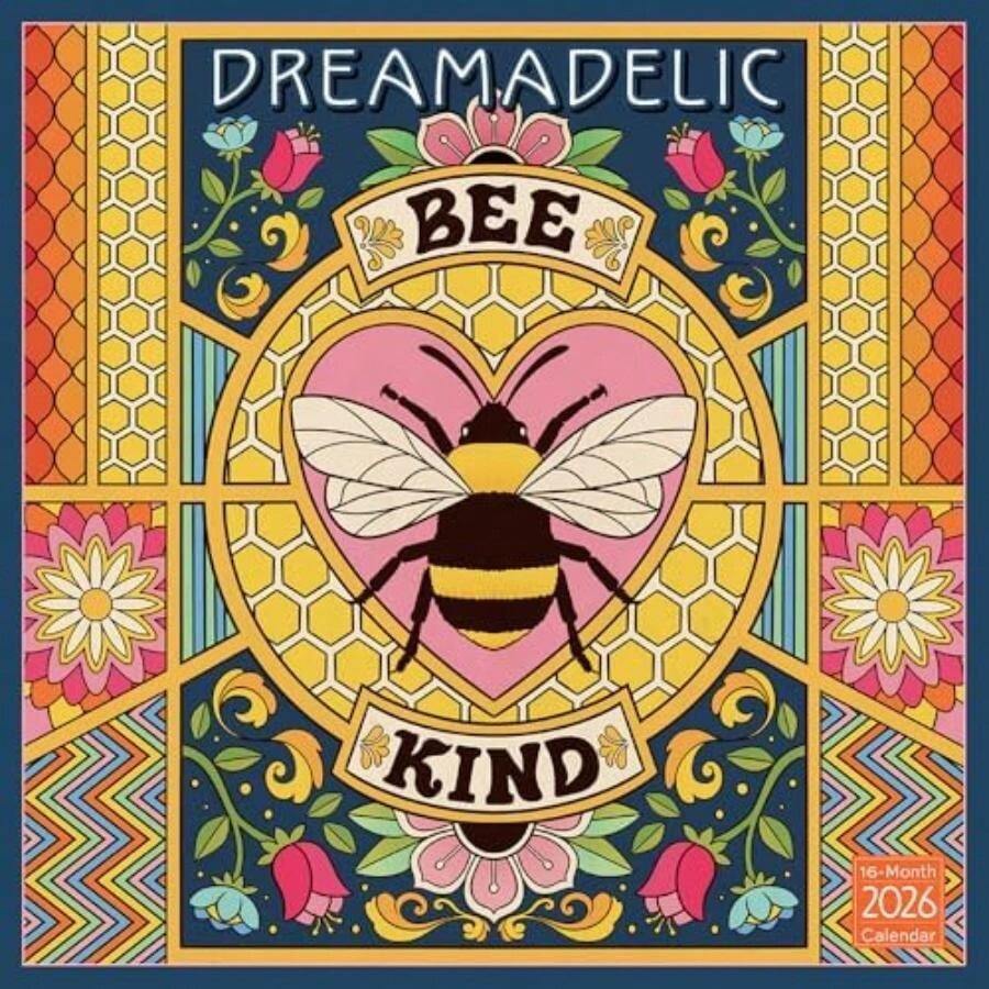 Kelsey Oseid - Calendario de pared de Illustrated Animal Kingdom 2026, 12 x 12 pulgadas(Dreamadelic) - Multicolor - Ver 1
