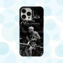 Funda para teléfono C-Charles Fighting Oliveira para 17,16,15,14,13,12,11,Pro,MAX, cubierta blanca mate a prueba de golpes - Z4 - Ver 2