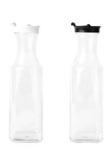 1 Pack 1500ml Capacity Detergent Dispenser Bottle, Cold Water Bottle, Outdoor Juice Bottle, Transparent Plastic Bottle, PET Bottle, Laundry Liquid Bottle, 1500ml Black Sealed Cap Juice Can - Clear - View 12